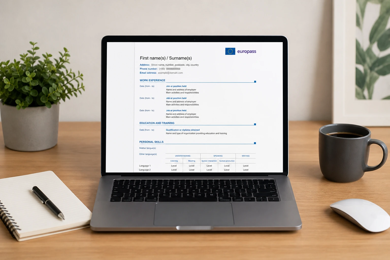 Doğru CV Hazırlama (Europass Formatı)